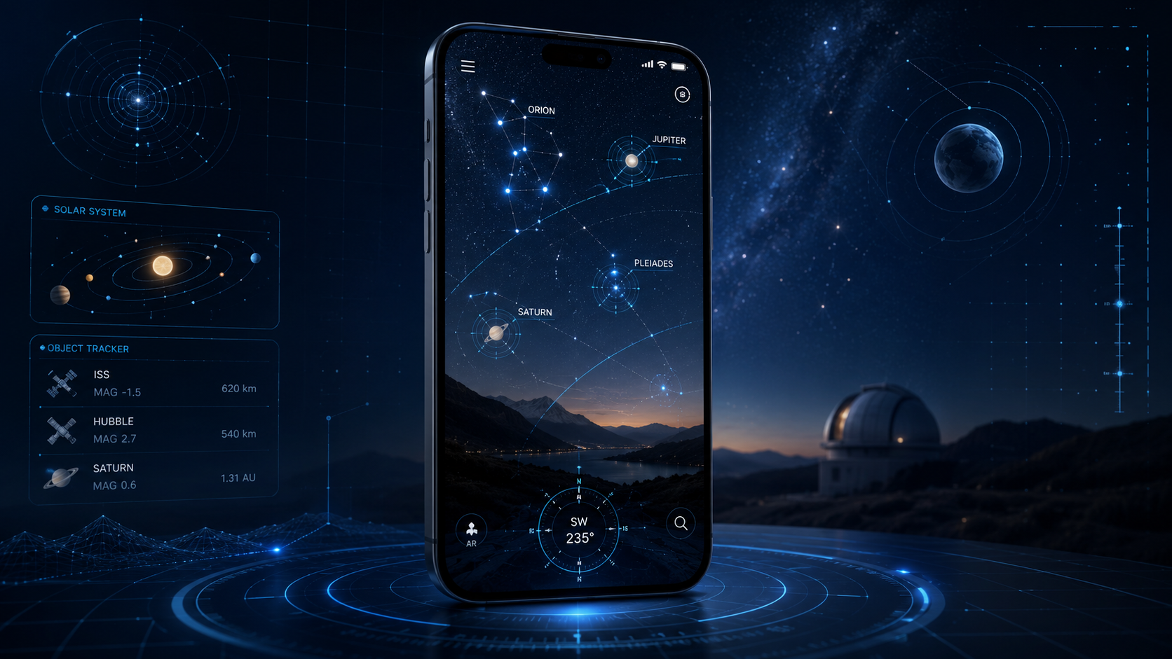 AR astronomy mobile concept visual